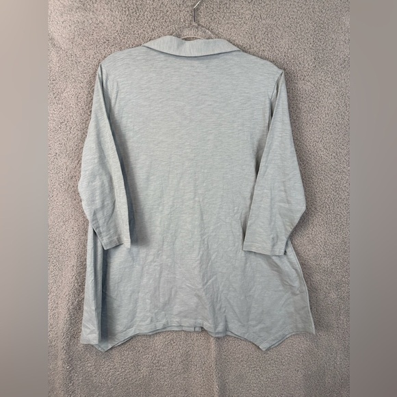 Soft Surroundings Light blue Button Down Shirt lagenlook L - Picture 2 of 9